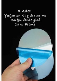 Resim Oto Yan Ayna Yağmur Cam Film 2 Adet - Buğu Önleyici & Su Tutmaz F 