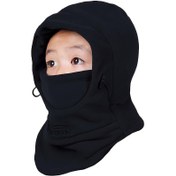 Resim 1 adet Erkek Balaclava - Siyah, Nefes Alabilen Polyester, Ayarlanabilir Toka Kapatma, Golf ve Açık Hava Aktiviteleri için İdeal, Kış Spor Ekipmanları|Ayarlanabilir Başlık|Dayanıklı Başlık 