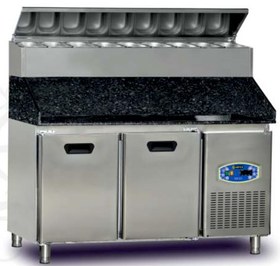 Resim Pizza Hazırlık Buzdolabı Yüksek Model Çift Kapılı 290 litre150 x 70 x 133 (cm) 