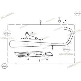 Resim Mondial Mg 150 Superboy Egzoz Komple Siyah (524921822) 