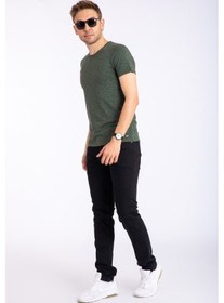 Resim Erkek Denim Siyah Slim Fit Likralı Dar Kot Jean Pantolon 2130-Siyah 