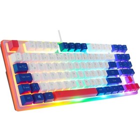 Resim Acer Emachines, Eak216, Beyaz, Usb Kablolu, Rainbow Backlight, Membran Renkli Tuşlar, Türkçe Q, 90 Tuşlu, Gaming Klavye 12934554 