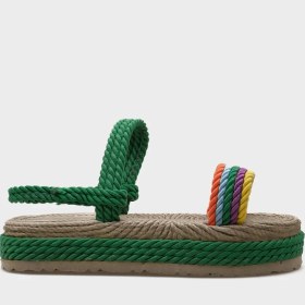 Resim Capone Outfitters Eileen Dolgu Topuk İpli Kadın Terlik 