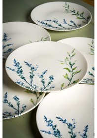 Resim Lavender 6 Parça Porselen Pasta Seti 19 Cm 