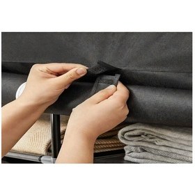 Resim Teknor-prado Bez Dolap 14 Raflı Büyük Organizasyonlu Gardırop Karry Siyah 