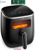 Resim Philips Yeni Airfryer Philips Akıllı Fritöz-Yetkili Evrekala-14 Fonksiyonlu ve Pencereli 5.6Lt 