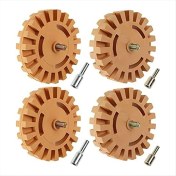 Resim Dadata Çıkartma Çıkartma 4 Inç Kauçuk Matkap Ek Araç Yapıştırıcı Kauçuk Çıkarma Tekerleği Otomobiller Için Vinil Çıkarma Aracı Rvs 4 Pcs (Yurt Dışından) 