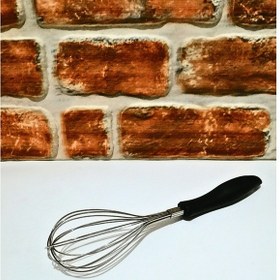 Resim Bakalit Saplı Paslanmaz Çelik Çırpıcı - Boy 28 Cm Siyah 