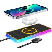 Resim 15w Rgb Wireless Kablosuz Şarj Telefon Kaydırmaz Pad - Al3911 