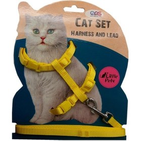 Resim Ans Kedi Göğüs Bel Tasması Sarı 