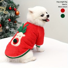 Resim Küçük Köpekler İçin Kapitone Yeleklerle Sıcak ve Rahat Kışlık Giysiler, Petler İçin Noel Temalı Kıyafetler 