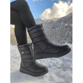 Resim Çiğdem Kundura Çiğdem Kar Botu - Kar 9 - Siyah-Önden-Fermuarlı - 37 