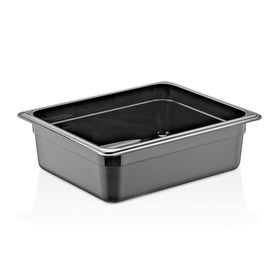 Resim GastroPlast GN 1/2-100 mm Polikarbon Gastronorm Küvet, Siyah 