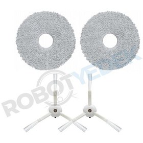 Resim Roborock Q Revo Maxv / Pro / S Uyumlu Mop Ve Yan Fırça-4 Parça 