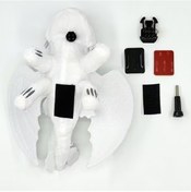 Resim Reedark 20cm Beyaz Işıklı Ejderha Oyuncak: Ultra Yumuşak Kristal Malzeme Ve Pp Pamuk Doldurma İle Hızlı Çıkarılabilir Kasklı Desen 