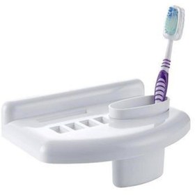 Resim Zozzi ® Banyo Diş Macunu Diş Fırçası Tutacağı Bardağı Fırçalık Stand 
