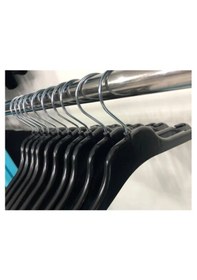 Resim 12adet-elbise Kıyafet Askısı Siyah 42cm Siyah 