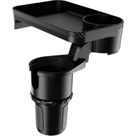 Resim Lidyahan Store Araç Içi Ayarlanabilir Bardak ve Tepsi Standı, Çok Amaçlı Dönebilen Tepsi, Cüzdan, Bozuk Para Tepsisi 