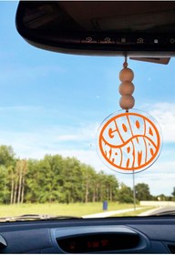 Resim Laputa Tükkan Good Karma Yazılı Dikiz Aynası Pleksi Araba Süsü 