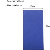 Resim 1 Adet Deri Tamir Yamaları 10x20cm Kendinden Yapışkanlı Deri Kanepe Yama Deri Royal Blue 