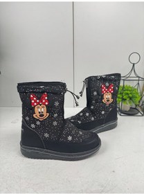Resim Nstil Lepetit Çocuk Kar Botu Kar Desenli Fermuarlı Kürklü Zincirli Kaymaz Taban 35-45-minnie-hello Mınnıe Mouse 