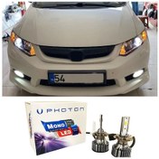 Resim Honda Civic Fb7 Led Xenon Uzun Far Ampulü Hb3 Mono Yeni Seri Beyaz 2012-2016 