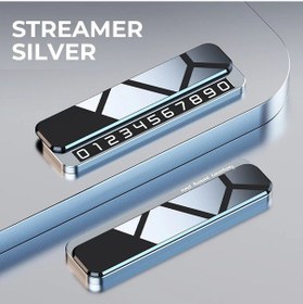 Resim Otopark Telefon Numarası Plaka Geçici Park Plaka Megnetic V6-sliver 1 Piece Set 