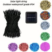 Resim IP54 Su Geçirmez Güneş Enerjili Bahçe Işıkları, 8 Modlu 12m/38.37ft 100LED Çok Renkli Peri Işıklar - Bahçe, Noel, Cadılar Bayramı, Düğün Dekorasyonu için Şenlikli Aydınlatma ve Süsleme 