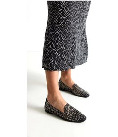 Resim Beyaz Park Moda Taş Detaylı Günlük Kadın Babet Siyah Siyah 