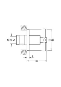 Resim Grohe Atrio Ankastre Stop Valf - 29396dl0 Bakır 