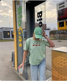 Resim Unisex Mint Yeşili Renk Beyaz Logo Beyzbol Ny New York Şapka - Unisex Mint Yeşili 