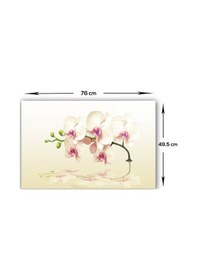 Resim Decorita Krem Orkide | Cam Ocak Arkası Koruyucu | 49,5cm x 76cm 