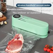 Resim Kompakt Dijital Ekranlı USB Vakum Mühürleme Kiti - Hızlı Mühürleme, Pompa ve Hava Geçirmez Torbalar Dahil, Gıda Koruma, Atıştırmalıklar, Et, Meyve ve Sebze için İdeal - Yerden Tasarruflu Tasarım, 36V Gıda Vakumlu Makinesi 