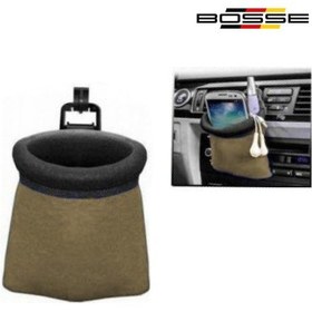 Resim Oto Akıllı Kese Cep Telefon Standı Izgaraya Havalandırmaya Geçme Bej - 