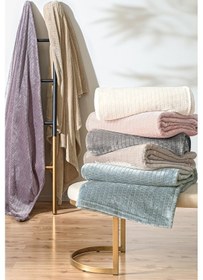 Resim Puffy Trinity Çift Kişilik Wellsoft Battaniye - Kum Beji 