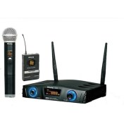 Resim König K-312 Uhf El + Yaka Kablosuz Mikrofon Seti 