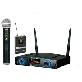 Resim König K-312 Uhf El + Yaka Kablosuz Mikrofon Seti 