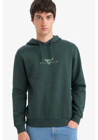 Resim Defacto Vikings Valhalla Regular Fit Kapüşonlu Sweatshirt E9299ax25augn536 Yeşil-gn536 