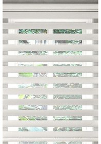 Resim Ekru Dar Piliseli Zebra Perde Ekru 