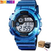 Resim Hanyang Mavi Kutu ile Skmeı Açık Spor Izle Erkekler Darbeye Dayanıklı ve Su Geçirmez Askeri Saatler LED Ekran Şok Dijital Saat Reloj Hombre 1583 Saat (Yurt Dışından) 