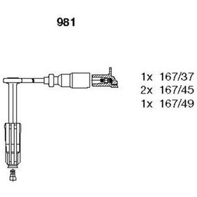 Resim Bremi 981 Ateşleme Kablosu Seti Mercedes M111 C-serisi W202 S202 0300891450 