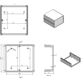 Resim Elektronik Proje Kutusu (Ölçüleri: 126X137X82Mm) - Siyah 