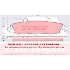 Resim TRW GDB1380 Fren Balatası Ön Master I 80- / Transit T12 