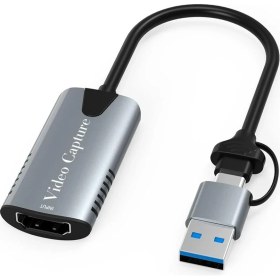 Resim HU04A Type-C/usb A To 4K 60Hz 1080P HDMI Video Capture Yakalama Hub Adaptör 