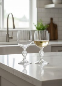 Resim Kristal Optikli Kahve Yanı Su Bardağı 150 Ml Beyaz 