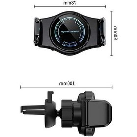 Resim Wondernest 15w Mini Araç Kablosuz Şarj Cihazı - Akıllı Telefon Algılama Tutucu Gümüş Gümüş 