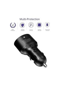 Resim Tronsmart Çift Usb Çıkışlı Dual Port Qc 3.0 Hızlı Araç Şarj Cihaz 