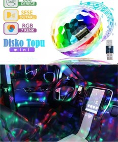 Resim Sese Duyarlı Usb Rgb Ledli Disco Topu Disko Topu 5w 