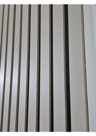 Resim Yeni Gri Akustik Duvar Paneli 100x280 Ahşap Duvar Paneli 100 x 280 CM 