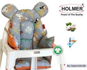 Resim Holmer Leke Tutmaz Organik Mama Sandalyesi Minderi - Kılıfı ML Turuncu 